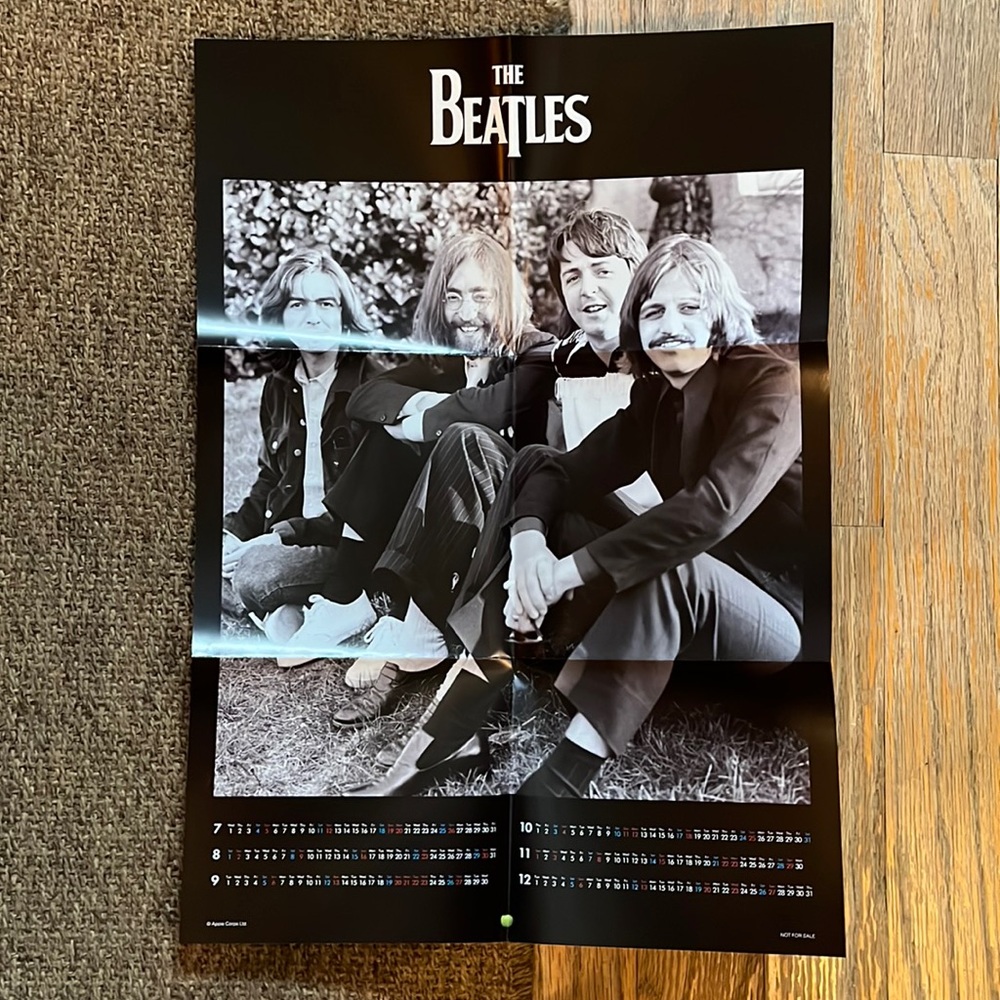 The BEATLES Dual-Size Poster Print 20" Long x 14" Wide Color & B&W Print JAPAN